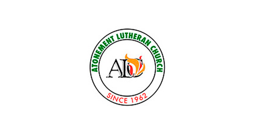 Official circular logo for Atonement Lutheran Church of Sacramento, CA, founded in 1962.