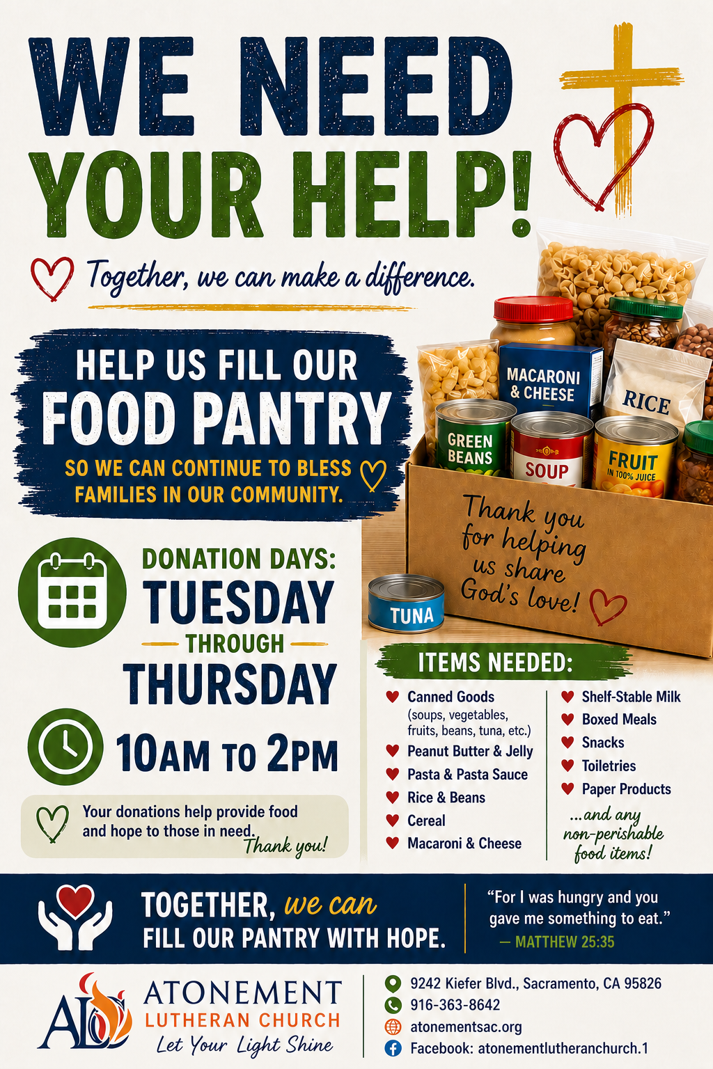 Food Pantry Needs Your Help